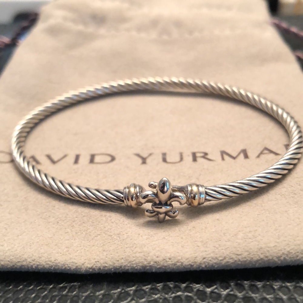 David Yurman Fleur de Lis Stack Bracelet